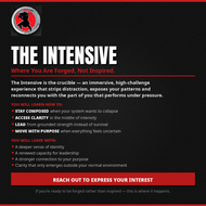 The Intensive - 2 to 5 October 2026